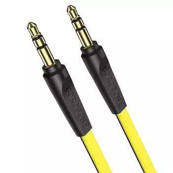 Кабель аудио AUX Borofone BL6, Jack 3.5 мм(m)-Jack 3.5 мм(m), TPE оплётка, 2 м, желтый
