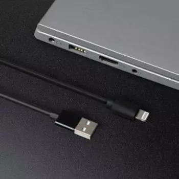 Кабель Windigo, Lightning - USB, 2 А, зарядка + передача данных, TPE оплетка, 1 м, чёрный