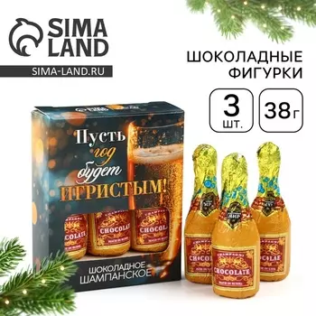 КАКАО КАКАО Набор шоколадных бутылок "Игристый год"