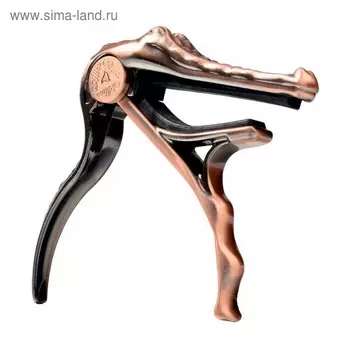 Каподастр для акустической гитары Alice A007G/PB крокодил, бронза