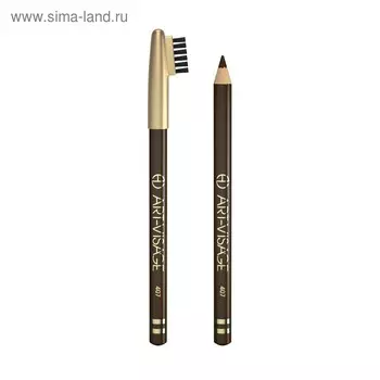 Карандаш для бровей Art-Visage, тон 407, тёмно-коричневый