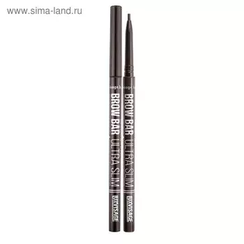 Карандаш для бровей Luxvisage Brow Bar Ultra Slim, механический, тон 303 smoky