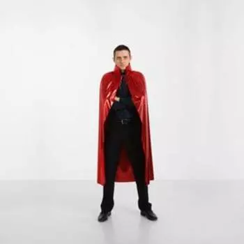 Карнавальная накидка, длина 120 см, цвет красный