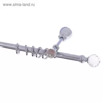 Карниз d=2 см, длина 180 см, цвет серебро