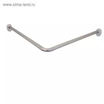 Карниз для ванной угловой, 80 х 80 см, цвет хром