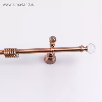 Карниз однорядный 280 см, d=2 см, цвет медь