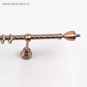 Карниз однорядный «Гамма», 300 см, d=2 см, цвет медь