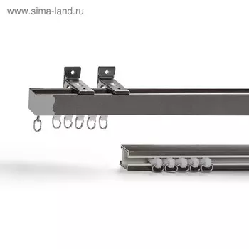 Карниз профильный алюминиевый однорядный, 160 см