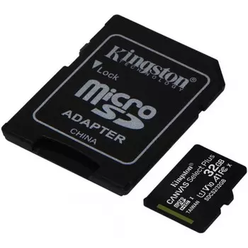 Карта памяти microSDHC 32GB Class10 Kingston SDCS2/32GB Canvas Select Plus + adapter
