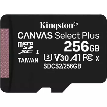 Карта памяти microSDXC 256GB Kingston SDCS2/256GBSP Canvas Select Plus w/o adapter