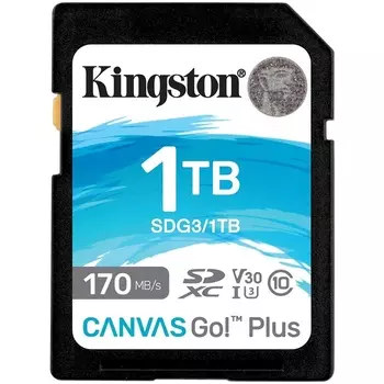 Карта памяти SDXC Kingston SDG3/1TB, 1 TB, Canvas Go! Plus w/o