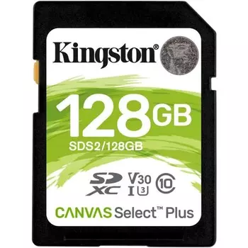 Карта памяти SDXC Kingston SDS2/128GB, 128 GB Canvas Select Plus w/o adapter