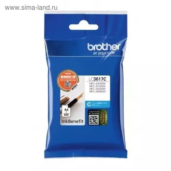 Картридж струйный Brother LC3617C голубой для Brother MFC-J3530DW/J3930DW