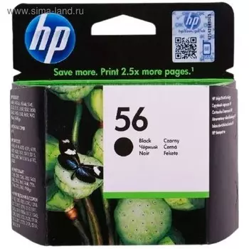 Картридж струйный HP №56 C6656AE черный для HP PCS 2100/DJ 5550/450/PS 7150/7350/7550 (520стр.) 17