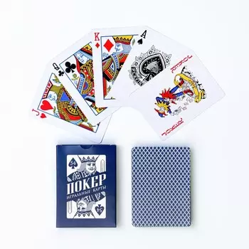 Карты игральные «Время игры», колода 54 шт., синяя рубашка