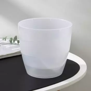 Кашпо для цветов со вставкой Plast-Avenue «Грация», 2 л, пластик, прозрачное