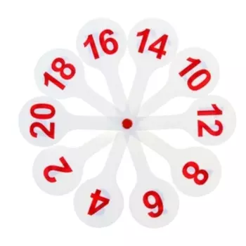 Веер-касса, цифры от 1 до 20, четные (нечетные), Стамм, плотные, пакет с европодвесом