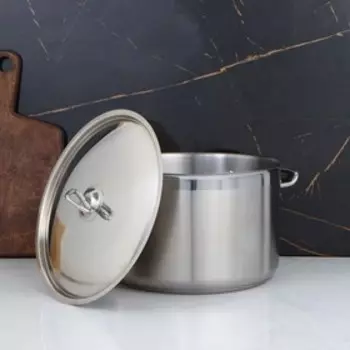 Кастрюля LUXSTAHL, 9 л, d=28 см, h=17.5 см, капсульное дно, индукция, нержавеющая сталь