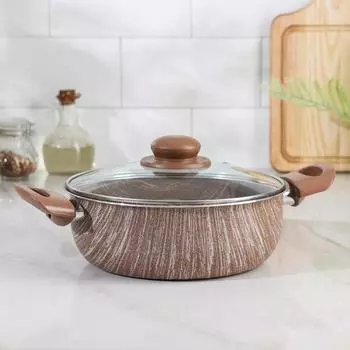 Кастрюля Kantry, 3 л, стеклянная крышка, антипригарное покрытие