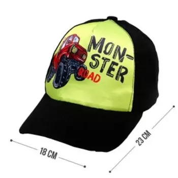 Кепка детская Monster road, чёрная, р-р. 52-54