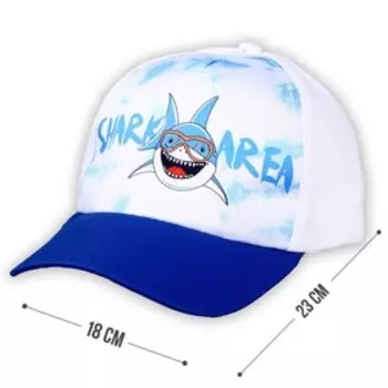 Кепка детская Акула: Shark area, белая, р-р 54