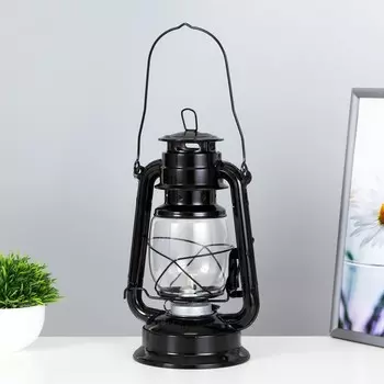 Керосиновая лампа декоративная черный 14х18х27,5 см RISALUX