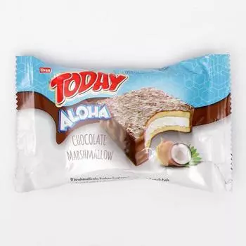 Кекс Today Aloha с кокосово-зефирной начинкой и кокосовой крошкой, 45 г