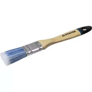 Кисть плоская STAYER AQUA 01062-025, искусственная щетина, деревянная ручка, 25 мм, 1"