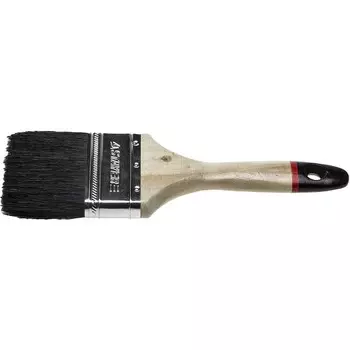 Кисть плоская STAYER UNIVERSAL 01022-075, натуральная щетина, деревянная ручка, 75 мм