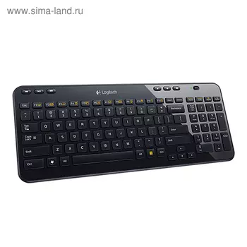 Клавиатура Logitech K360, беспроводная, мембранная, 110 клавиш, USB, чёрная