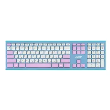 Клавиатура + мышь Acer OCC200 клав:фиолетовый/зеленый мышь:фиолетовый/зеленый USB беспровод 102943