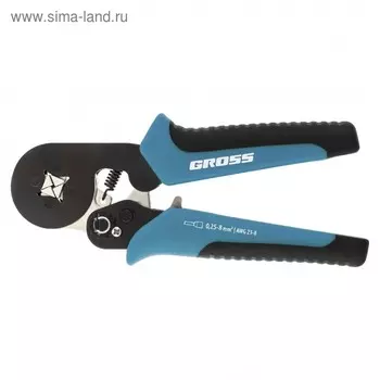 Клещи Gross 17724, для обжима наконечников, с сечением 0.25-8 мм2