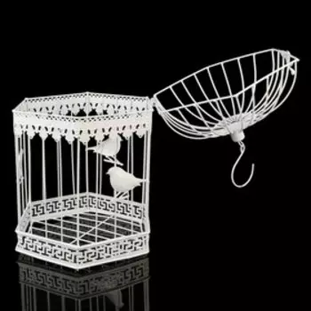 Клетка шестиугольная "Птицы", 40х23см
