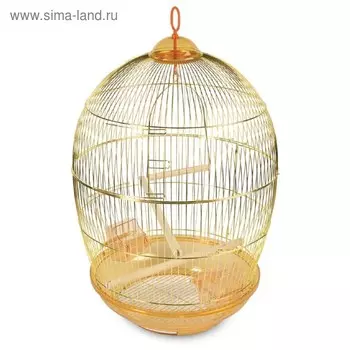Клетка Triol N 480 для птиц, золото, d=48*76.5 см