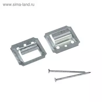 Кляймер №4 оцинкованный, с гвоздями 1.4х25 мм, в упаковке 100 шт.