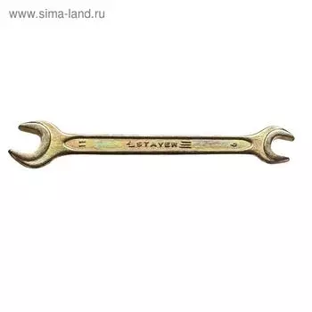 Ключ рожковый гаечный STAYER 27038-09-11, 9 x 11 мм