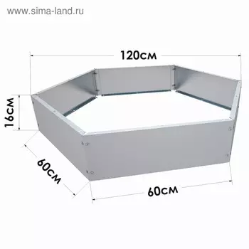 Клумба, d = 60 см, оцинкованная