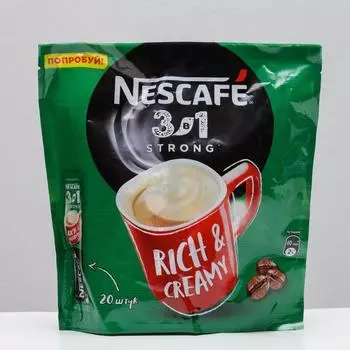 Кофе растворимый Nescafe 3 в 1, Strong, 14.5 г