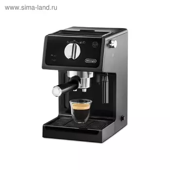 Кофеварка DeLonghi ECP 3121, рожковая, 1100 Вт, 1.1 л, чёрная