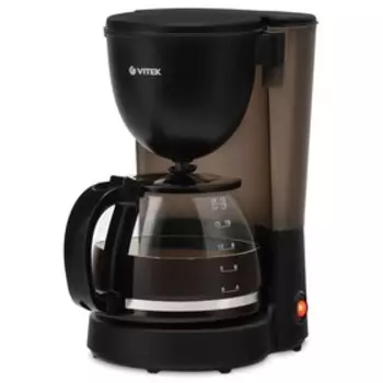Кофеварка Vitek VT-1500 MC, капельная, 600 Вт, 1.25 л, чёрная