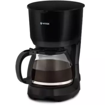 Кофеварка Vitek VT-1528, капельная, 750 Вт, 1.25 л, чёрная