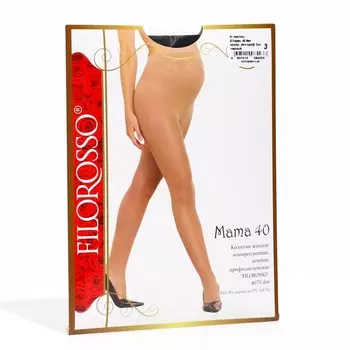 Колготки компрессионные Filorosso для беременных, прозрачные, 40 den,1 класс, цвет чёрный, размер 3
