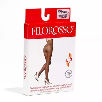 Колготки компрессионные Filorosso LIFT UP, бразильский эффект, 70 den, 1 класс, цвет бежевый, размер 3