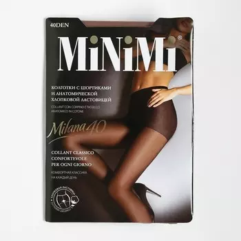 Колготки женские MiNiMi MILANA 40 ден, цвет загар (daino), размер 2