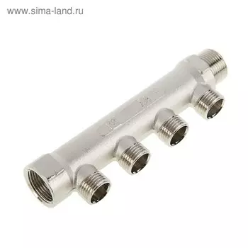 Коллектор Valtec, 3/4" х 1/2" 4 выхода, с наружной резьбой