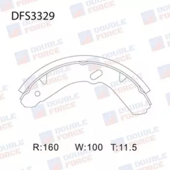 Колодки тормозные барабанные Double Force DFS3329
