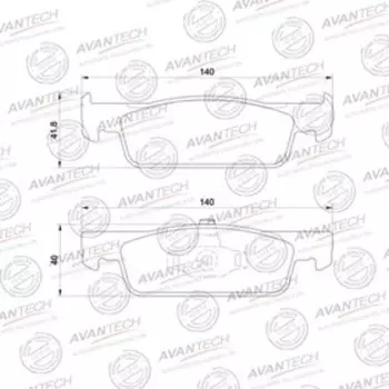 Колодки тормозные дисковые Avantech AV1702