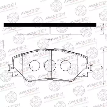 Колодки тормозные дисковые Avantech AV285