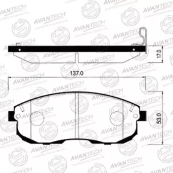 Колодки тормозные дисковые Avantech AV709