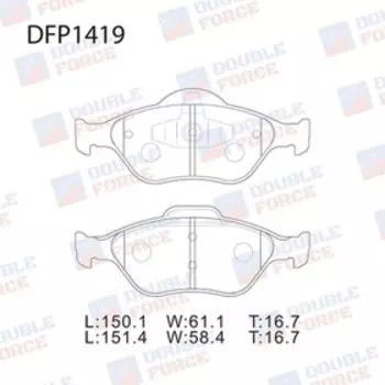 Колодки тормозные дисковые Double Force DFP1419